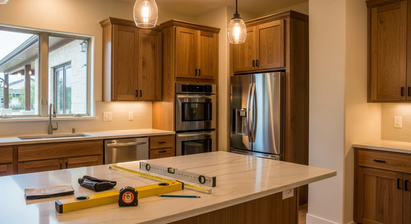 Interior home renovation in progress showing drywall finishing and construction work