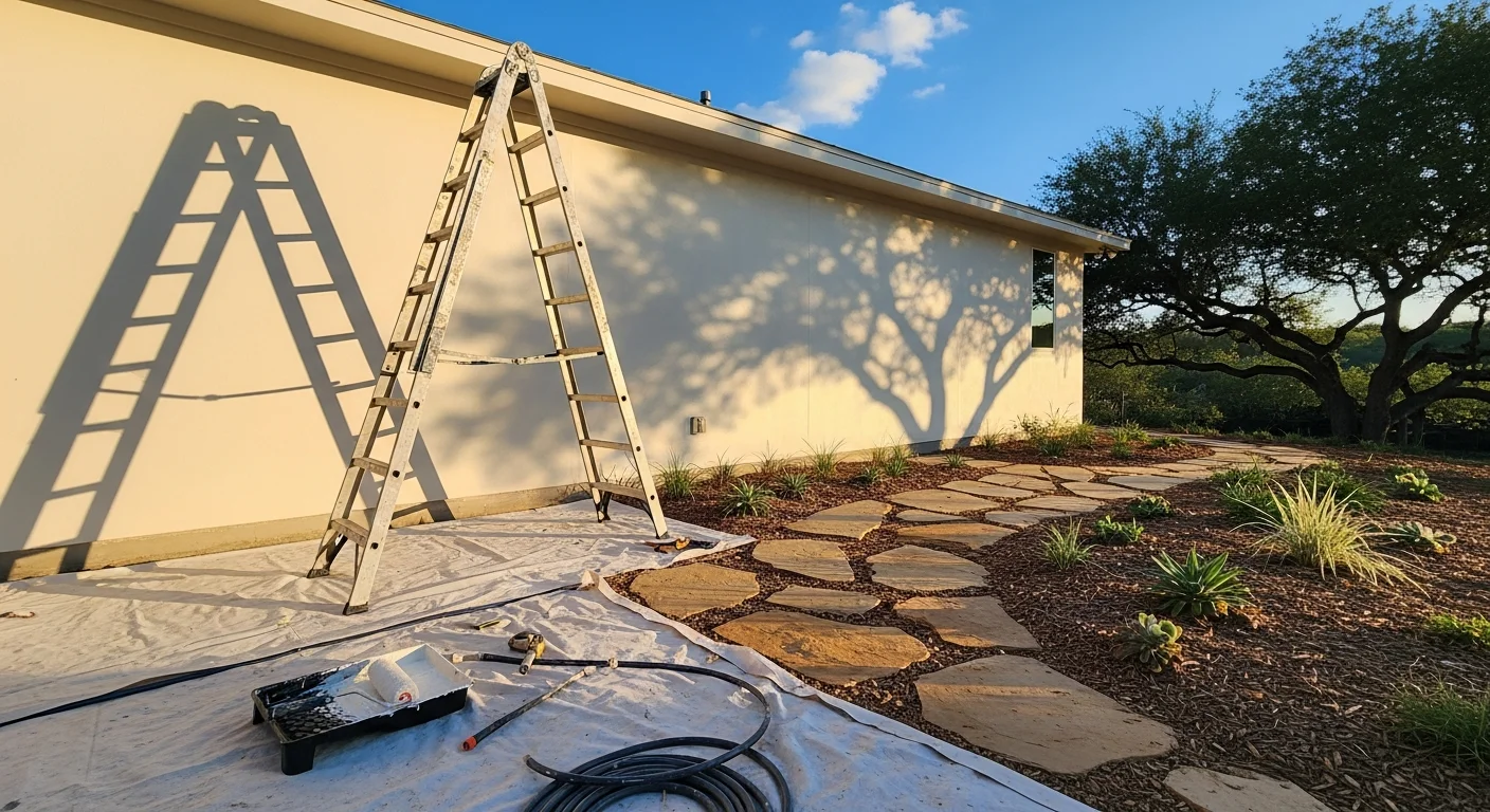 Freshly painted exterior home with new fence and landscaping