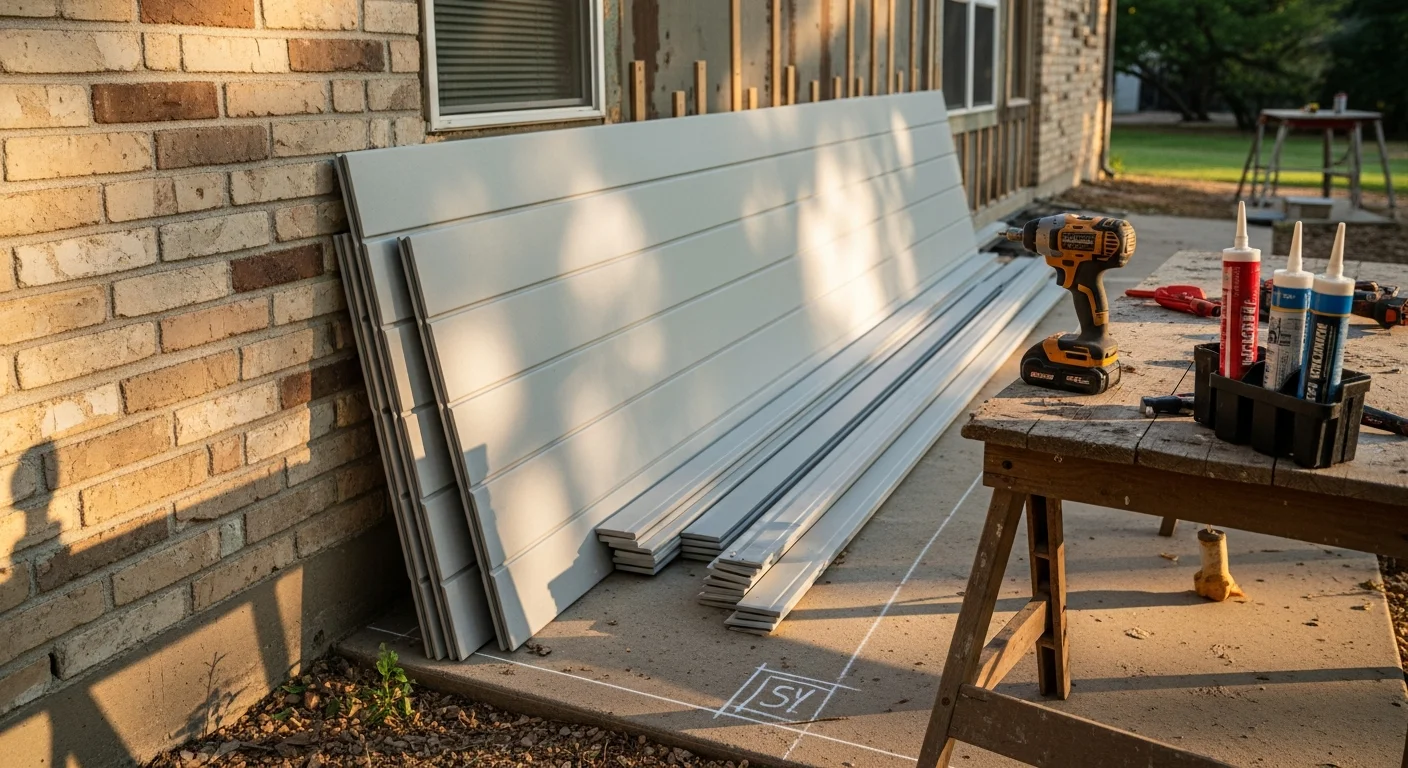 Completed exterior renovation on a single-family home in the Austin, Texas metro area, showing updated siding, new windows, and finished trim work. The home exterior reflects materials suited for Central Texas sun exposure and storm conditions.